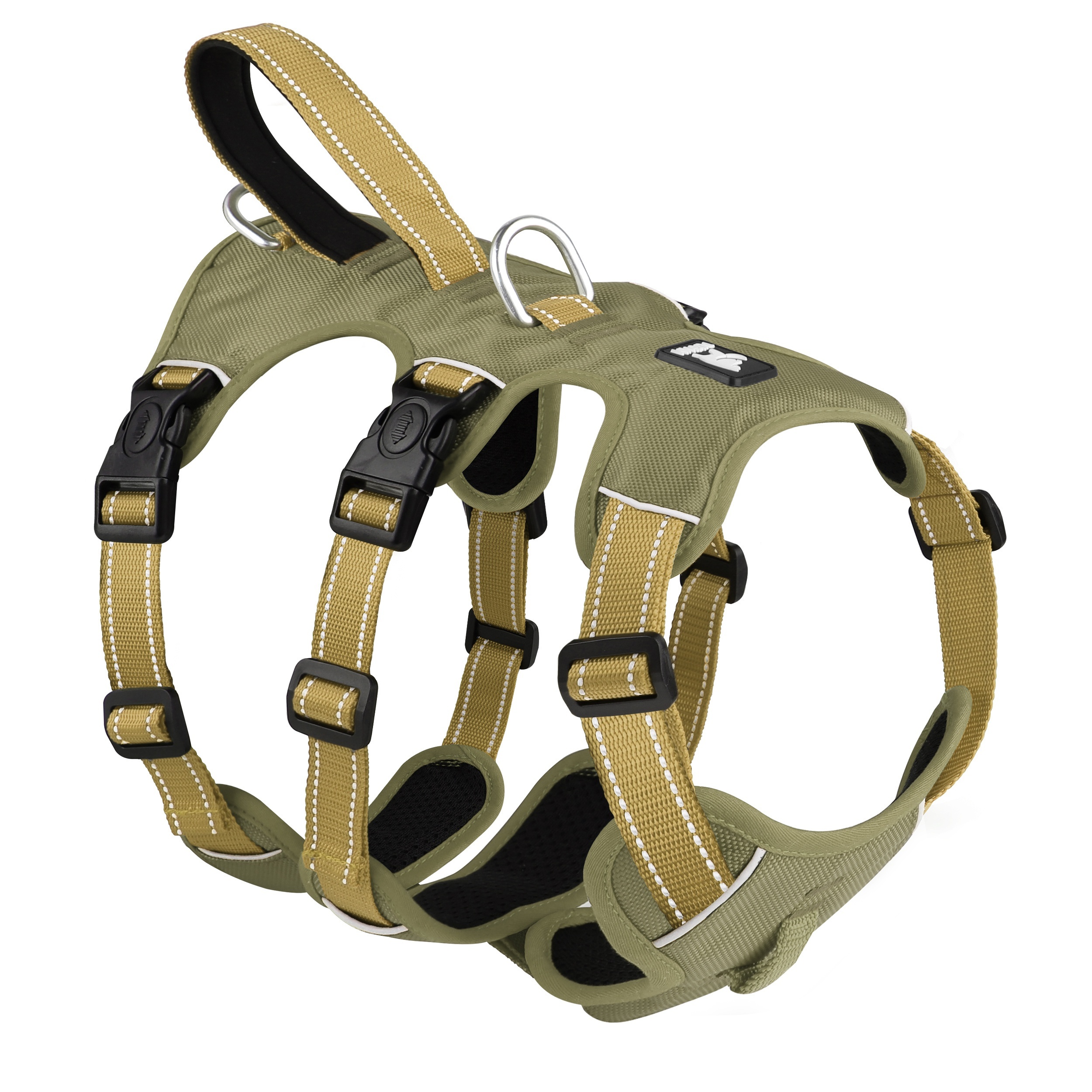 Reflective Dog Harness Vest Mesh Nylon Pet Vest No Pull Adjustable Harness For Small Medium Large Dogs With Handle