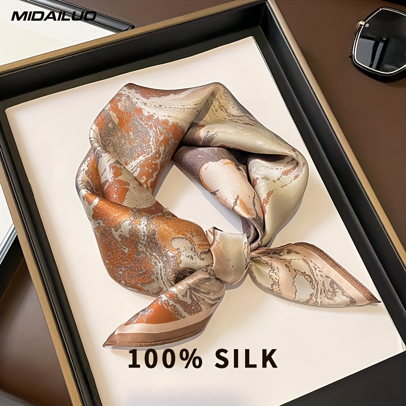 100% 20.87 * 20.87 Inch Breathable Square Scarf Decorative Square Scarf Elegant Accessory Non Stretchable Suitable For Outdoor Decorative Accessories