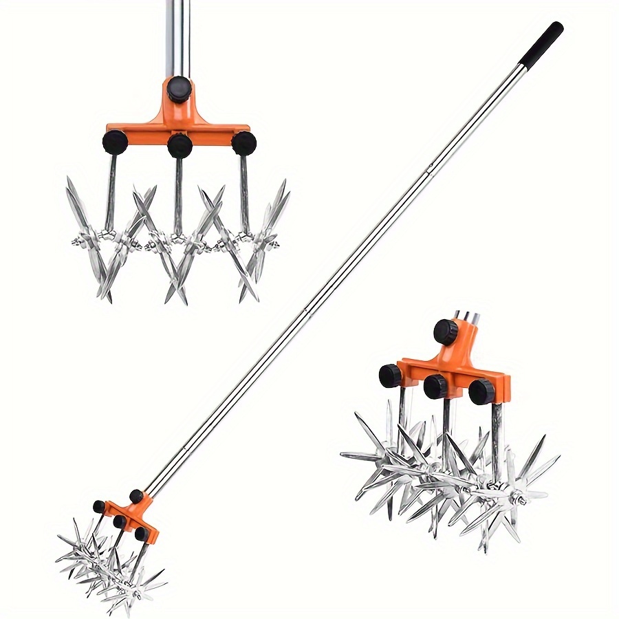 

Adjustable & Detachable Manual Garden - Stainless Steel Rod For And Soil Loosening, Rotary , Soil Loosening