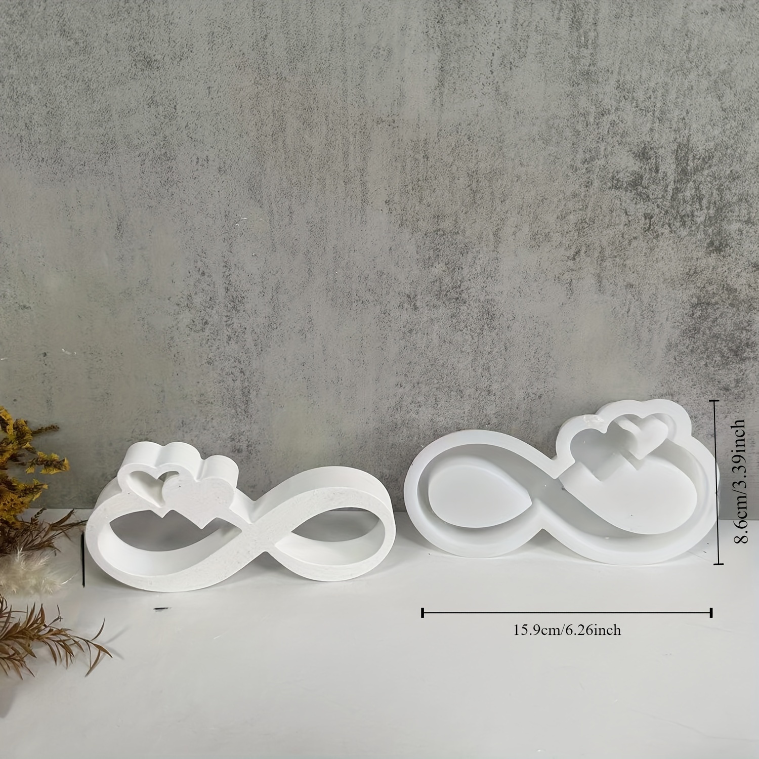 Ribbon Love Ornaments Epoxy Silicone Mold Love Ribbon Plaster Mold Decorative Candle Mold