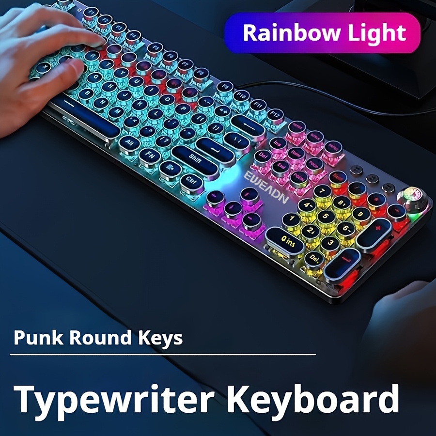 Clavier gaming mécanique eweadn style machine à écrire rétro_voghion.com