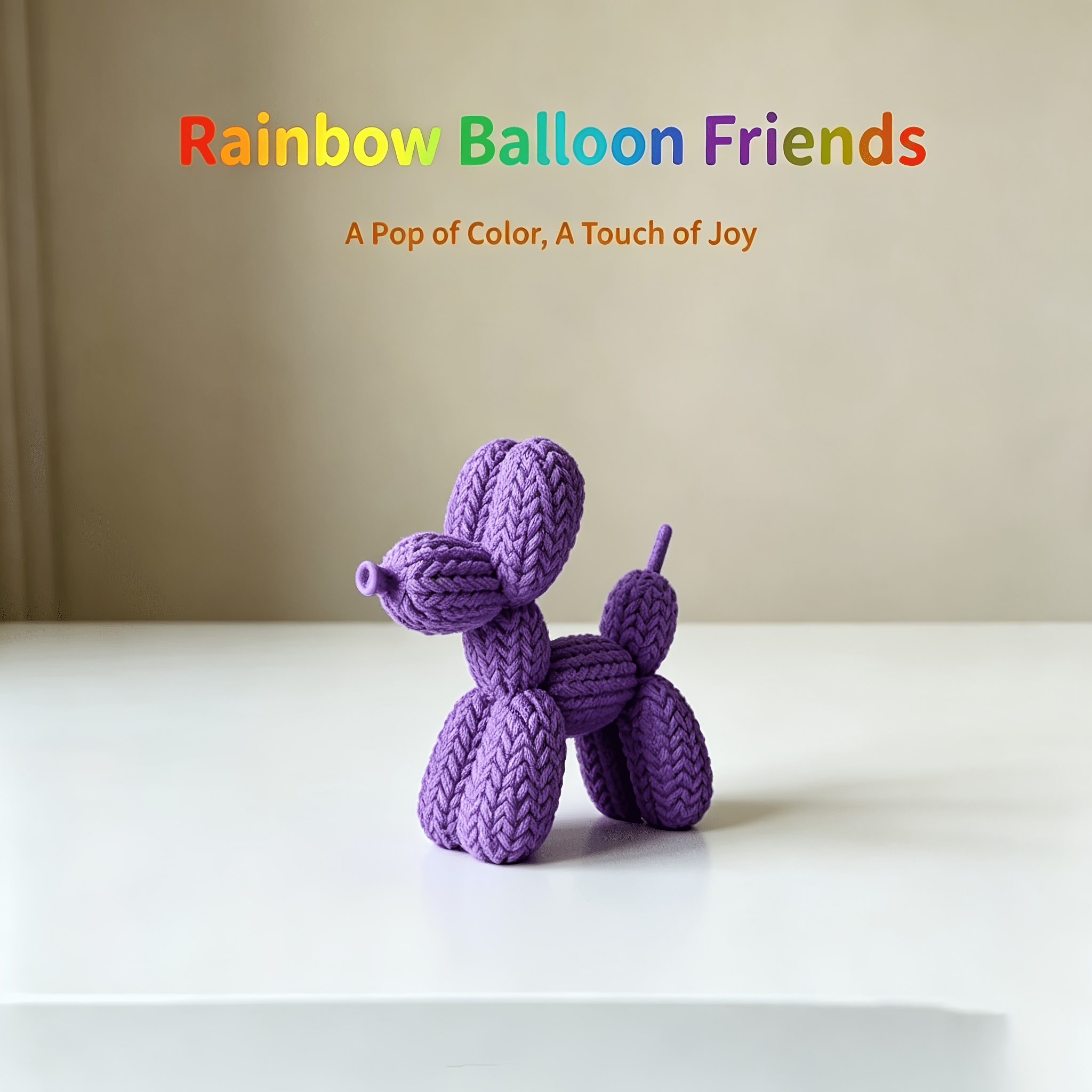 TEMU Ornement Chien Ballon Imprimé en 3D, Figurine Chiot Colorée, Décoration de Bureau Mignonne et Guérisseuse