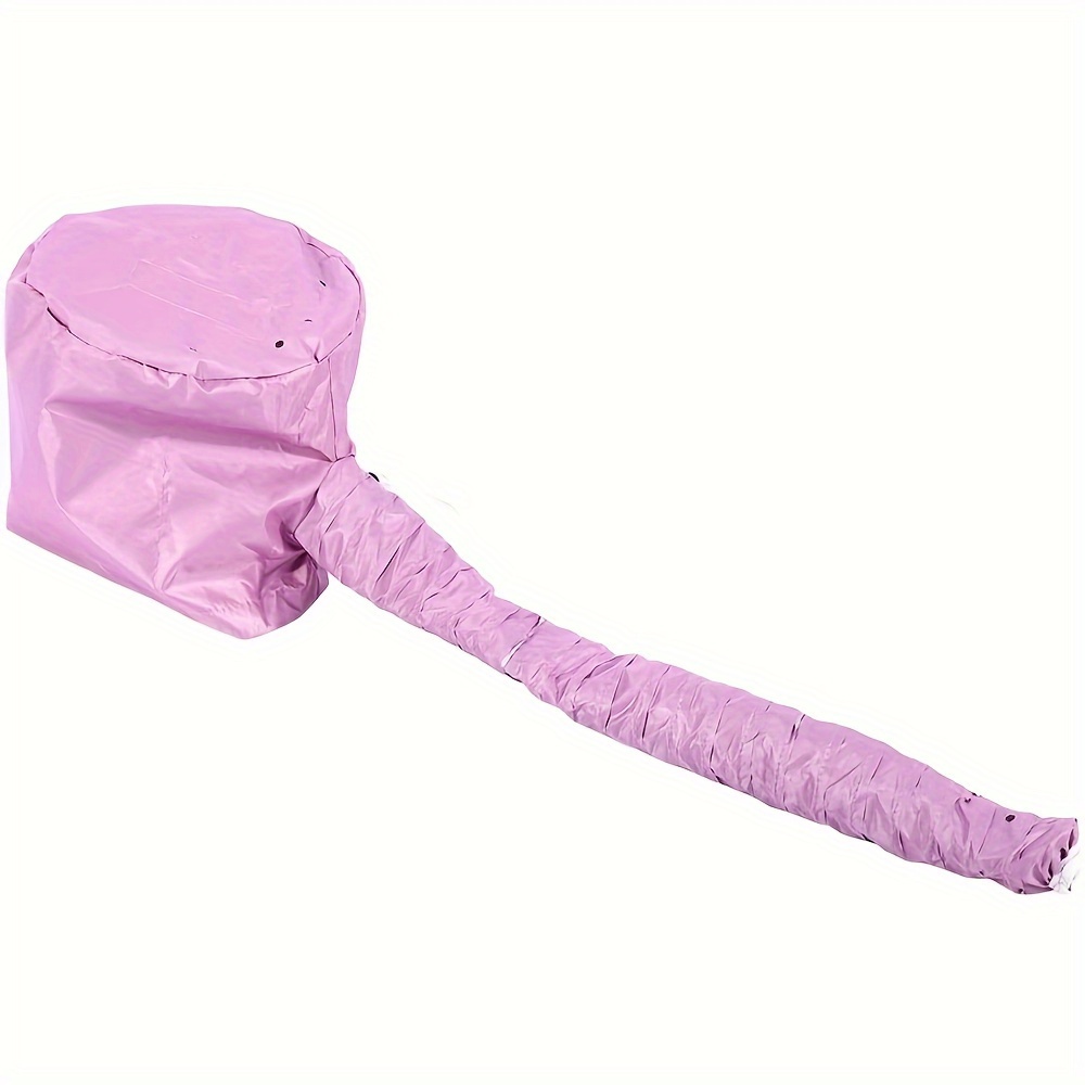 TEMU 1pc Adjustable Hair Dryer Cap - Soft, Portable Bonnet Attachment For Easy Hair , Pink, Hair Types, Lightweight &
