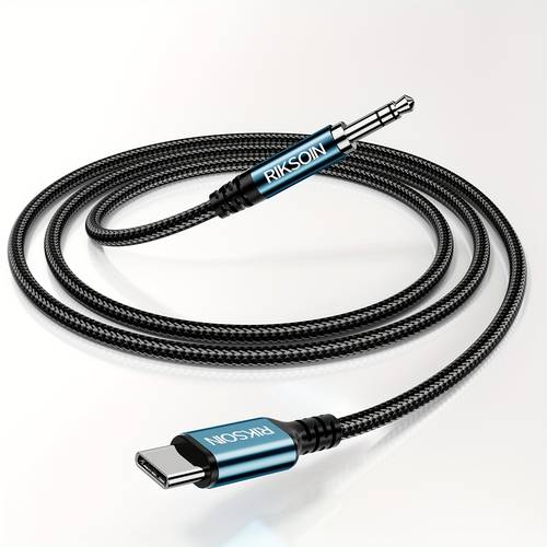 aux to usb c type c to 3 5mm audio adapter hi fi stereo cord headphone male car auxiliary cable compatible with iphone 17 16 15 pro ipad pixel 9