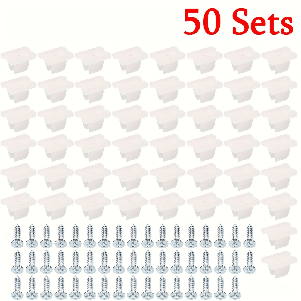 25 Sets/50 Sets Waterproof Led Strip Mounting Clips Holder Mounting Bracket Support Fixing Clamps Fit 5mm To 6mm Led Strip Lighting, Translucent