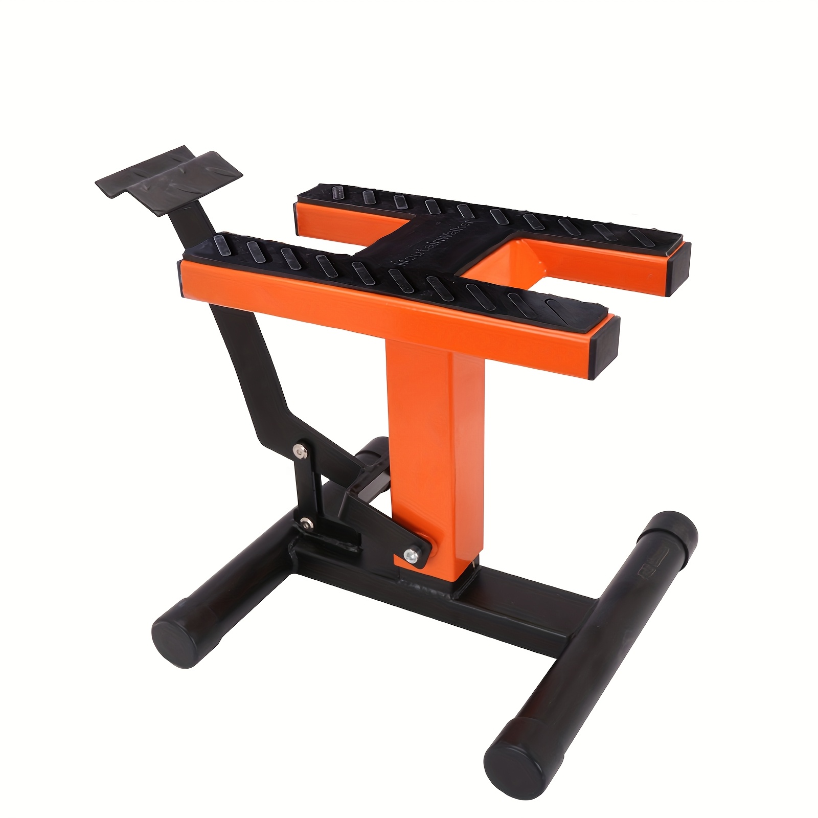 TEMU Heavy-duty Motorcycle Jack Lift Stand - 330 Lbs Capacity, Adjustable Height, Sturdy Iron Construction With Non-slip Base, For Dirt Bike, Street