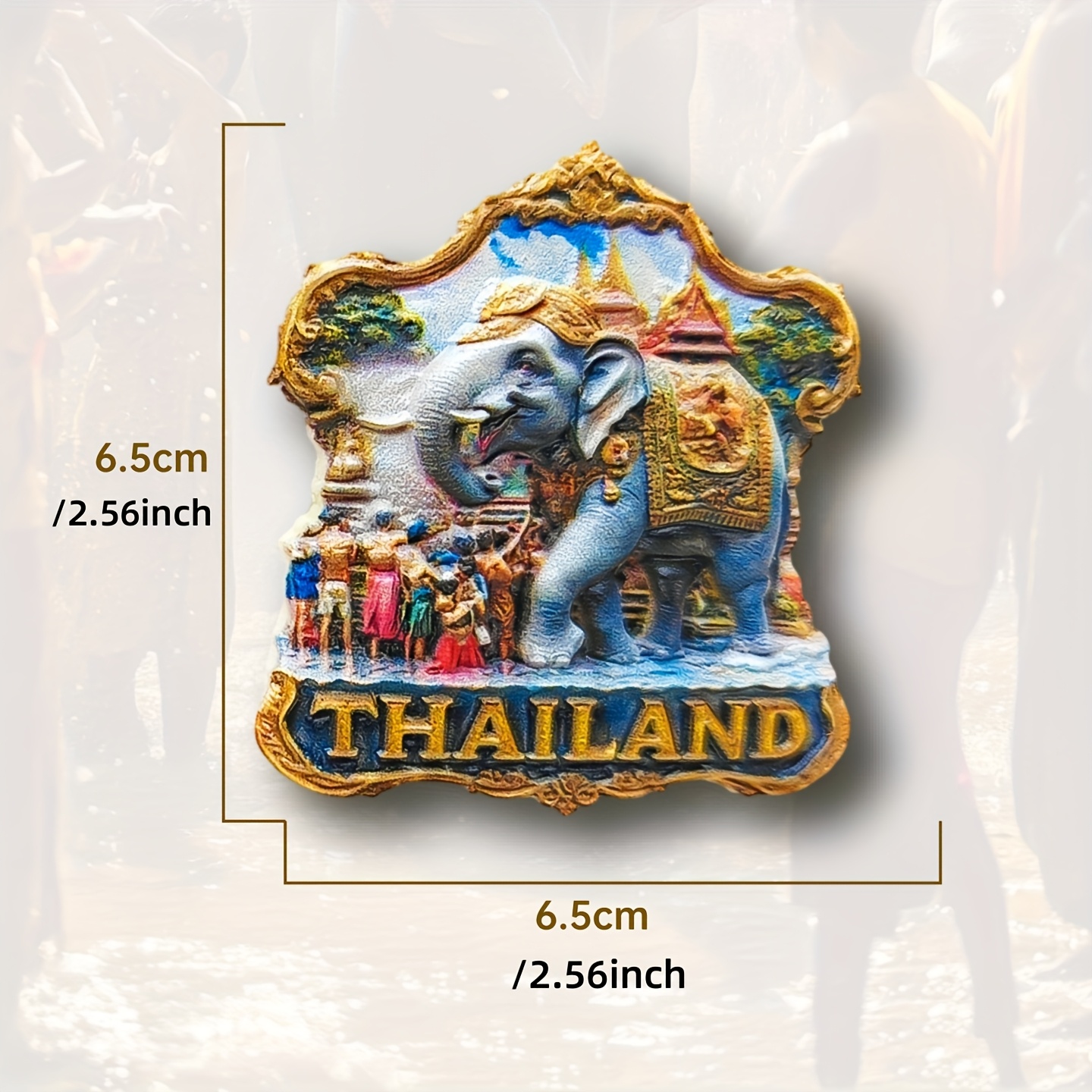 Kanchanaburi - Imán De Tailandia Para Nevera De Madera 3D, Monumentos De Viaje, Coleccionables, Recuerdos, Decoración Hecha A Mano, 2