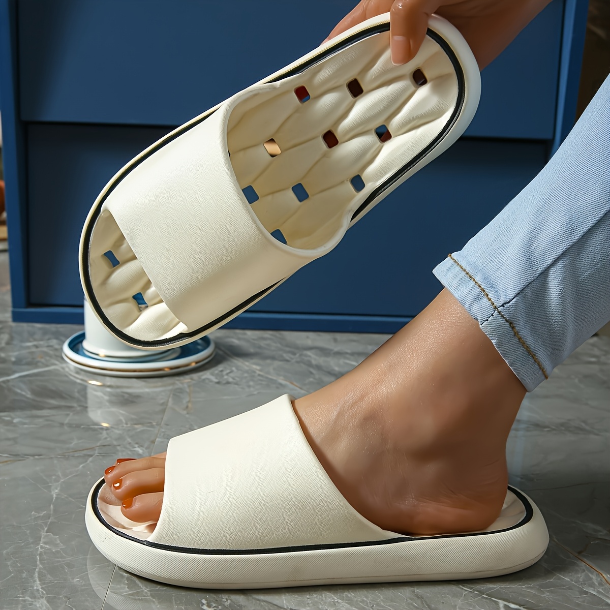 Women'S EVA Slide Sandals | Thick Sole, Non-Slip, All-Season Comfort | Multi-Color Options for Beach & Indoor/Outdoor Use | Durable, Lightweight & Stylish Footwea