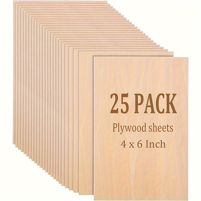 

25pcs Basswood Sheets 6x4 - 1/16 For , Miniature Houses, Architectural & Diy - &