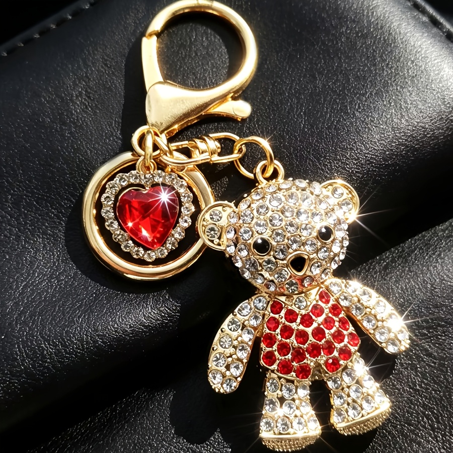 TEMU Alloy Teddy Bear Keychain, Car Keychain Pendant, Handbag And Backpack Decoration Ornaments, Exquisite Holiday Souvenirs And Gifts, A Great Gift