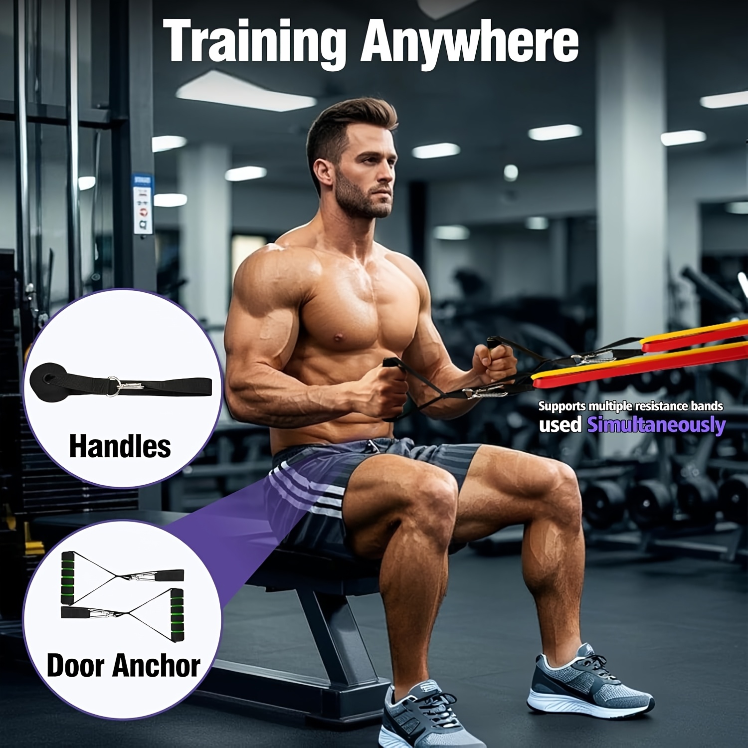 [Assistance with Pull-Ups] 5-Level Pull-Up Bands Set | Calisthenics, Bodyweight Workouts, Muscle Toning, Yoga, Stretching