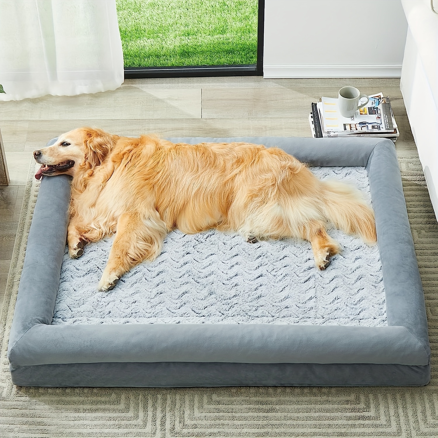 dog beds large dogs dog bed plush egg foam support non slip Temu United Kingdom