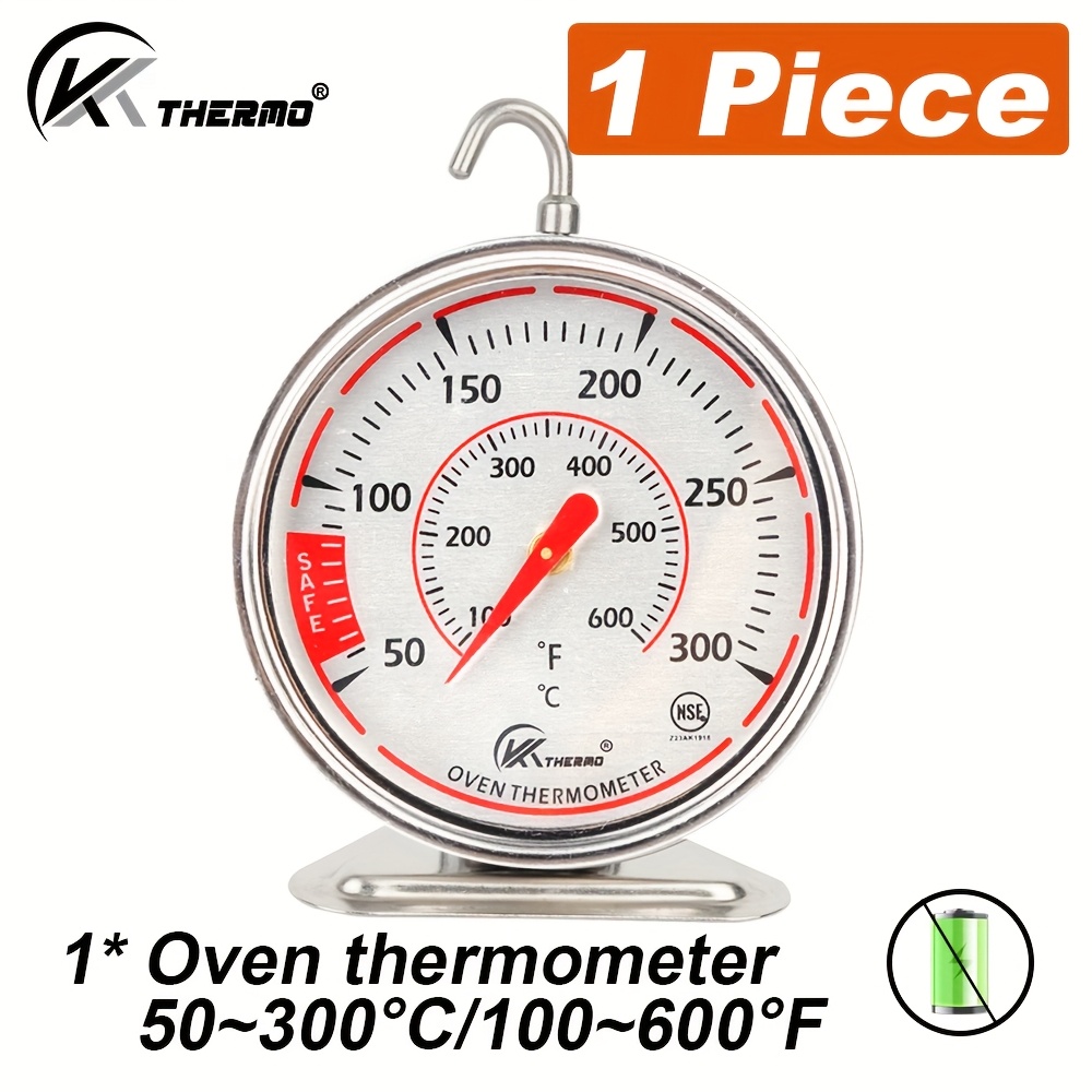 TEMU 1 termometro per di precisione con grande, base triangolare e gancio a 360簞, oversize da 6 cm/2,4 pollici, indicatore di per cuocere , cucinare,