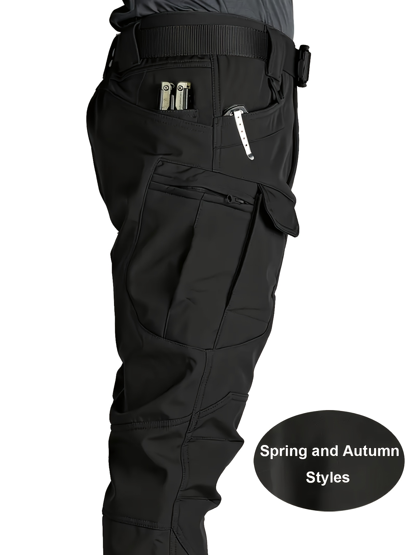calças masculinas com múltiplos bolsos, roupa de trabalho para atividades ao ar livre,   casuais, montanhismo, equipamento tático de  , adequadas para atividades ao ar livre, caminhada, viagem, design de cor  , calças de trabalho versáteis