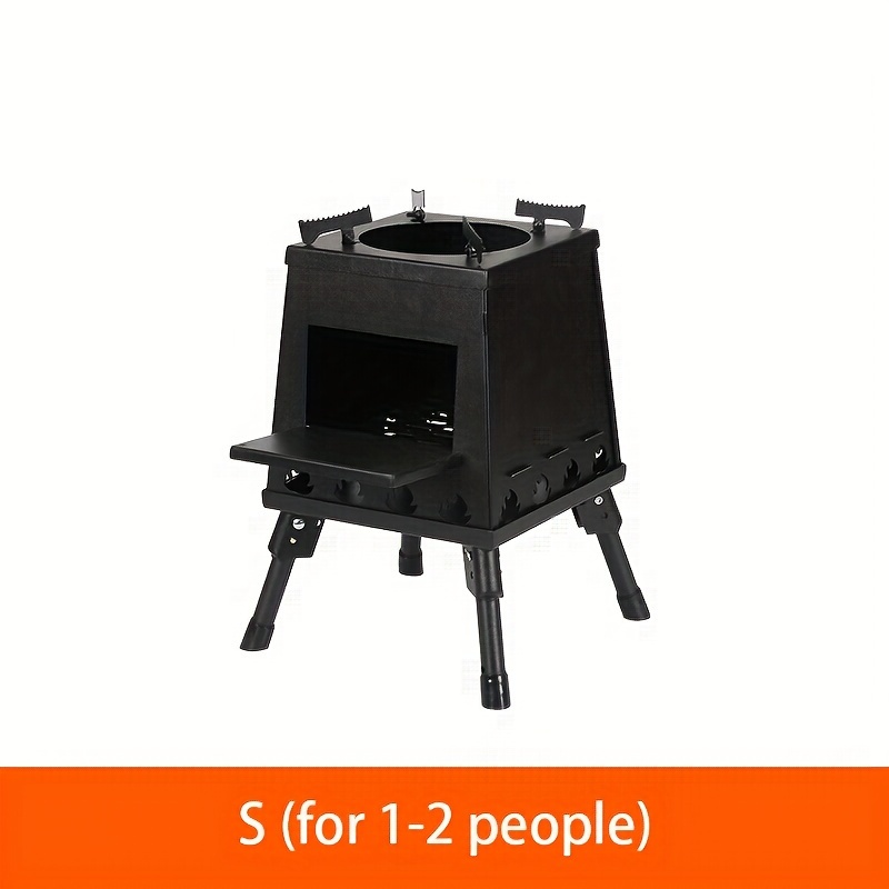 TEMU Portable Folding Wood Stove, Picnic Barbecue Camping Folding Stove, Cassette Outdoor Stove Heating Wood Stove - Suitable For Camping & Outdoor