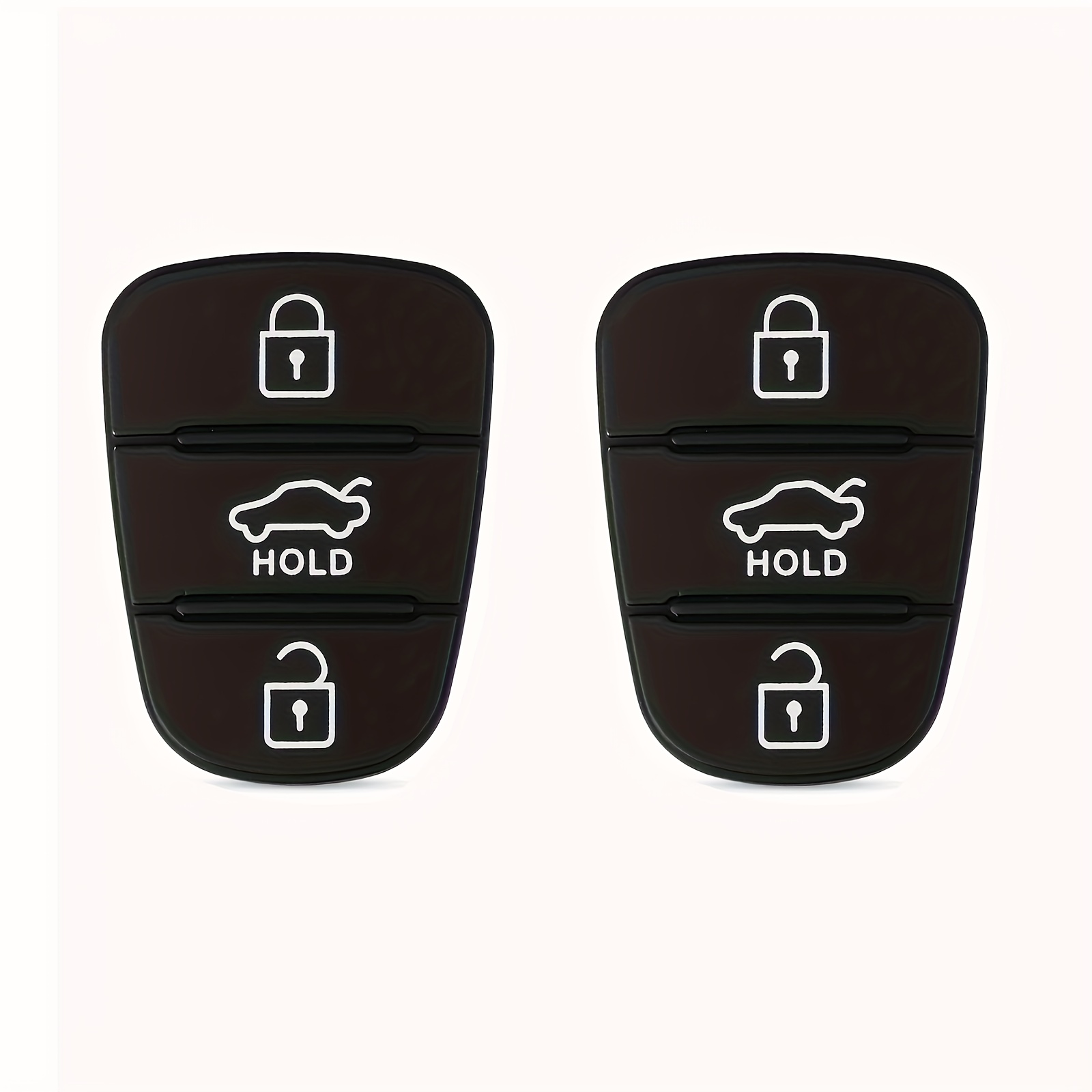Image of 3-button Rubber Flip Remote Car Key Case, Suitable For