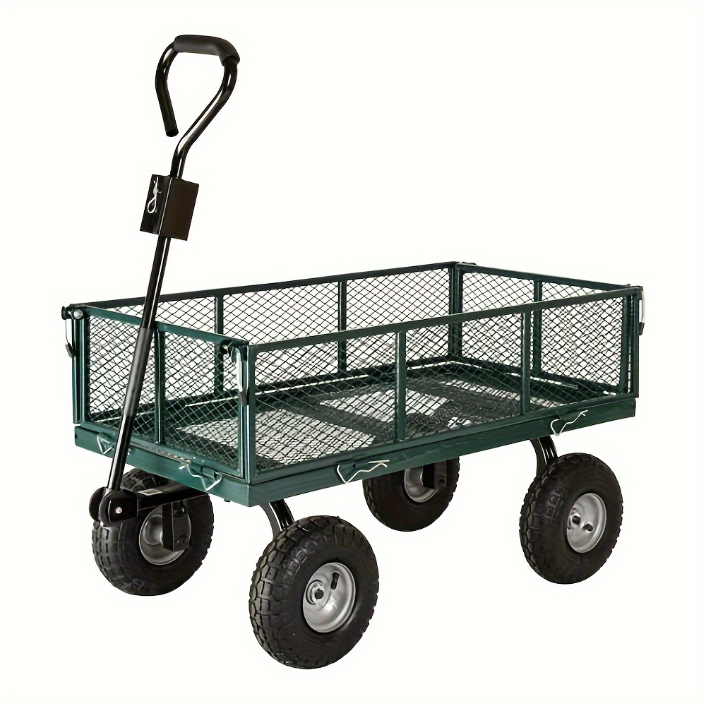 Capacity Towable Mesh Garden Utility Cart Steel Dump Garden Temu