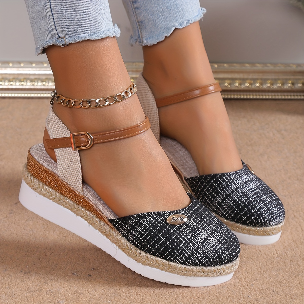 Wedge Closed Toe Sandals Temu Canada