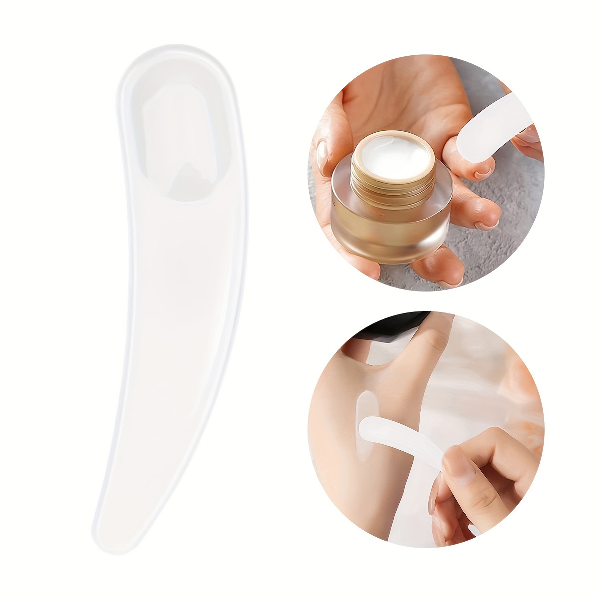 

50/100pcs Mini Spatula, White Plastic Makeup Spoon, Used For Mixing And - Easy To Wax And Makeup - Easy To Clean, , Gentle To Skin