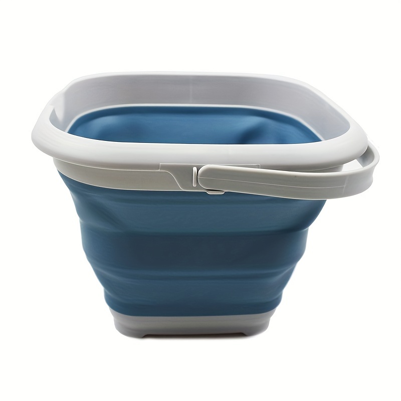 SAMMART 5.5L Collapsible Plastic Bucket With Lid - Foldable Round Tub With Lid 