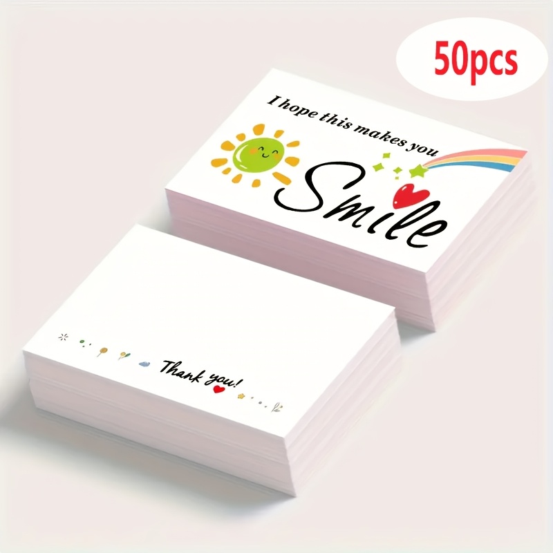 

50-pack "i This " Thank You Cards With Rainbow And For Small Business Customers