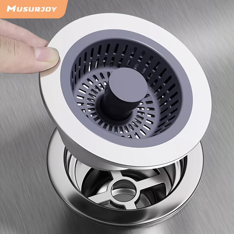 

Musurjoy Kitchen Sink Drain Strainer - Anti Clogging For 3-1/2 Inch Drain, Easy To Clean, No Leakage, For Kitchen And Bathroom, Furnishings, Valentine's Day - Easter - Back To Gifts