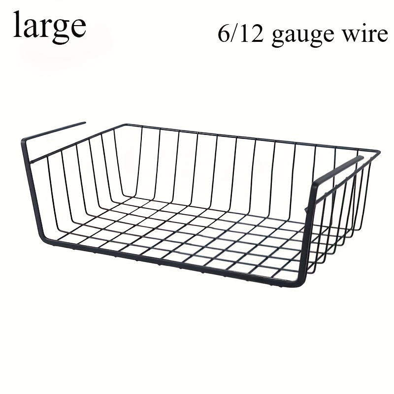 E-shop 7/9, 6/12 Gauge Draht Europäischer Stil Multifunktionaler Kein-Bohren Küchen- & Badezimmer Aufbewahrung Hängekorb - Schmiedeeisen Unterregal