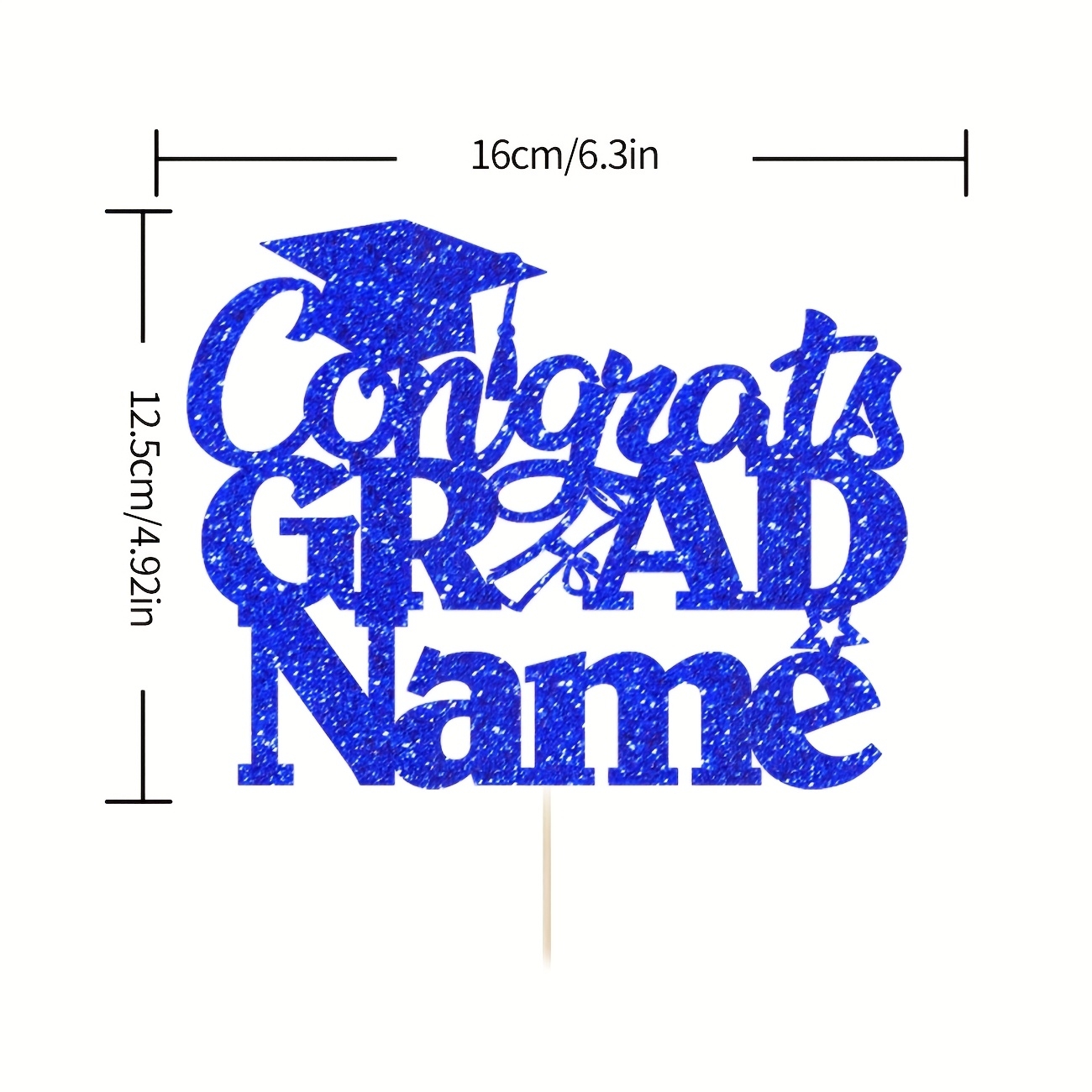 Decorazione personalizzata per torta di laurea con foto, Classe 2026 (Download digitale) - Italia