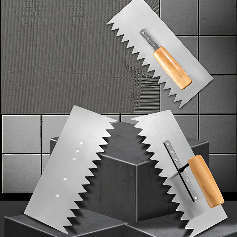 Image of Ceramic Tile Saw Teeth Trowel Trowel Trowel Trowel Trowel For Laying Floor Tiles, Trowel Trowel Trowel For Plastering And Scraping Trowel