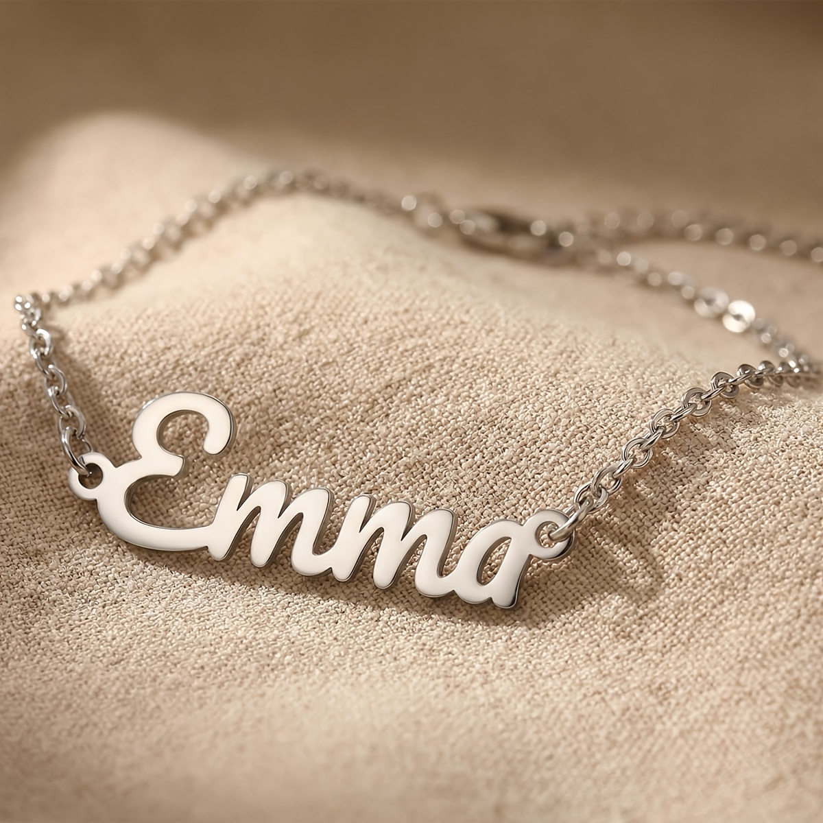 Women's Personalized Name Stainless Steel Anklet, Minimalist Summer Accessory