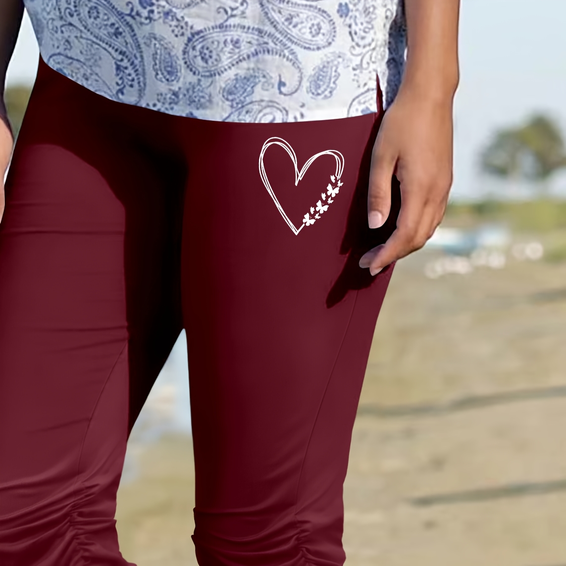 

K21-1 Summer Women's Long Pants, -quarter Printed Leggings For Women.