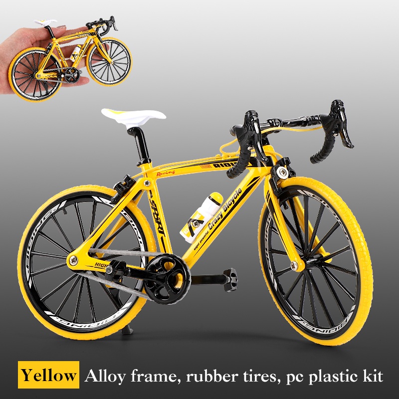 Image of 1; 10-finger Car, Metal Bicycle Model, Bicycle Ornaments, Used For Bedroom, Living Room, Desktop Ornaments, Easter, Christmas Gifts For Boys Toys