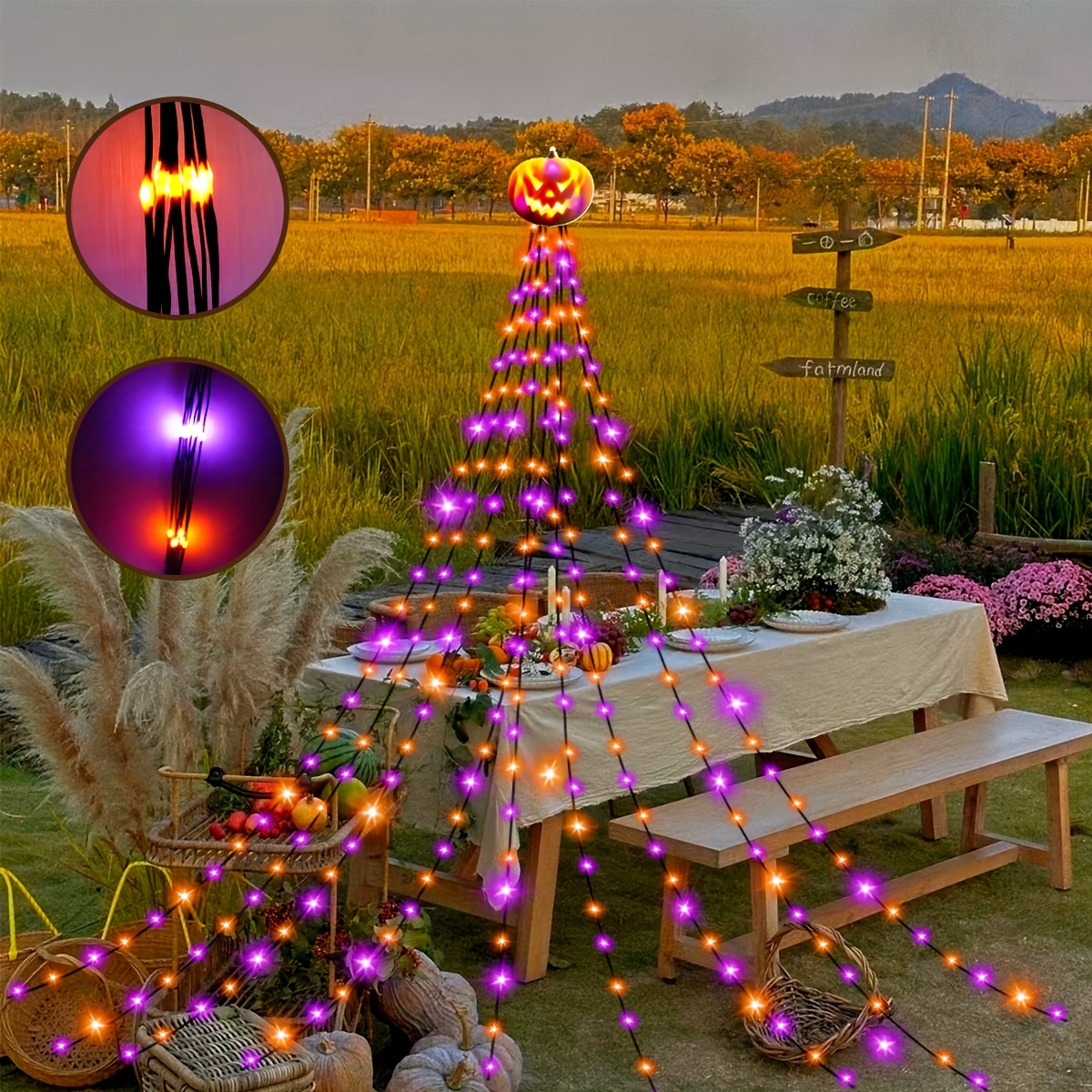 

- Led String - 187 Leds, 8 , For Halloween & Outdoor Decorations, Includes Batteries, For , , And