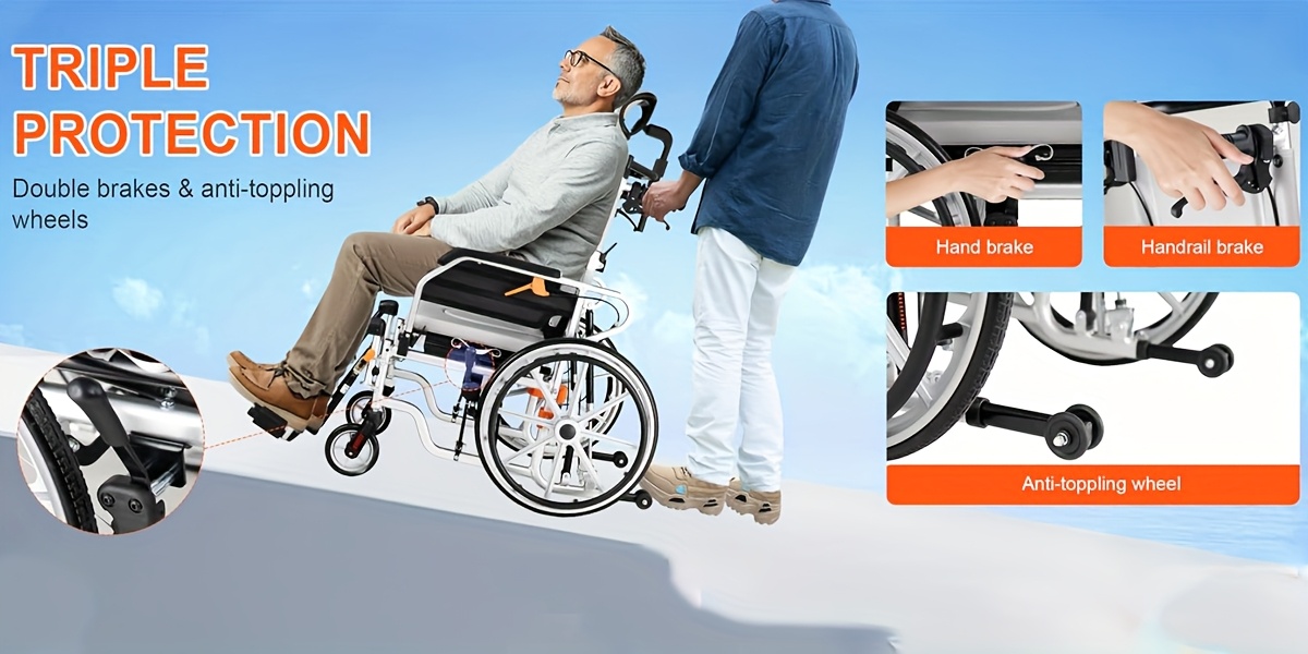 4 in 1 reclining wheelchairs waterproof shower bathroom wheelchair transport wheelchairs with elevating leg rests and potty 18 5 wide seat heavy duty recliner wheel chair for seniors adults Product details 4