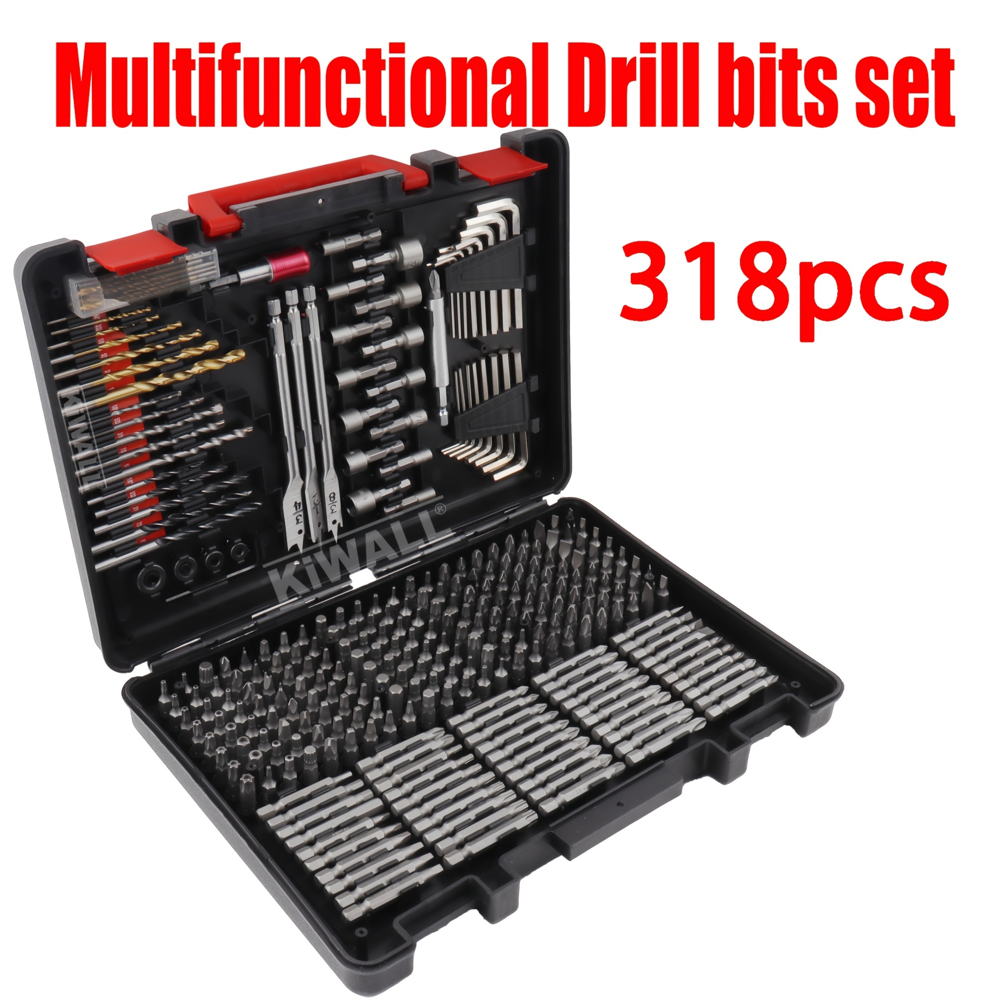 

318pcs/set Multifunction Drill Bit Set For Wood Metal And Concrete Power Tools Kit Electric Drill Hand Tools Powerful Repair Parts
