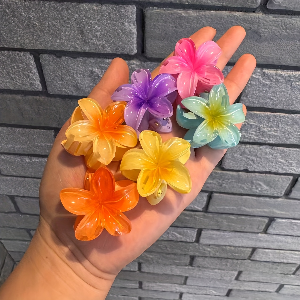 ANBALA Blumen-Haarspangen – 7 Stück Set, Für Damen, Sommer, Strand & Alltag