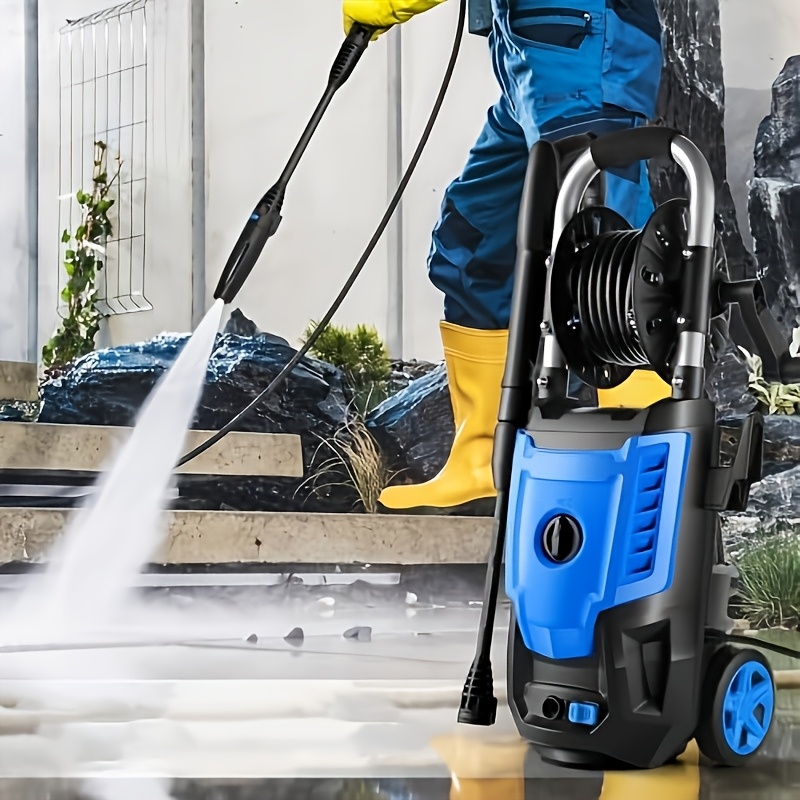 1pc professional 1800w electric pressure washer 5000 psi high   with adjustable nozzle and hose aluminum material uncharged operation no battery required pressure washer accessories details 0