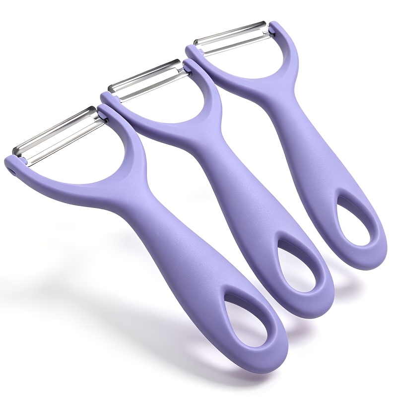 TEMU 1/2/3pcs Straight Vegetable Peeler Set, Stainless Steel Blade Fruit Peeler With Potato Eye Remover, Non-slip Handle Potato Carrot Peeler Kitchen