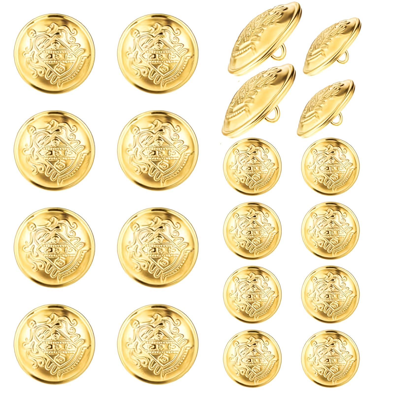 TEMU Ensemble de 20 boutons de blazer pour costumes, vestes et uniformes, parfaits pour les projets