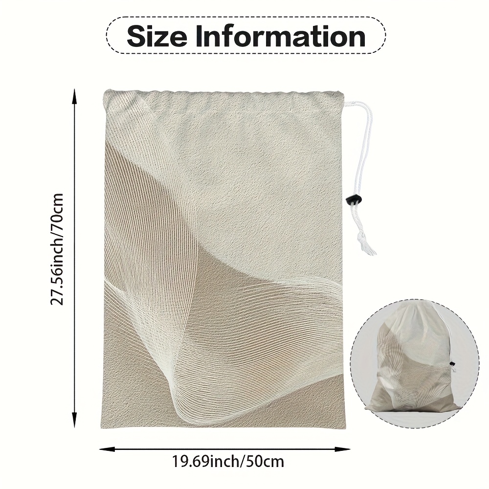 TEMU 1pc Print Laundry Bag, Oval Large Capacity With Drawstring Closure For Dorm, Camping, Valentine's Day Celebrations, Stores Quilts & Garments,