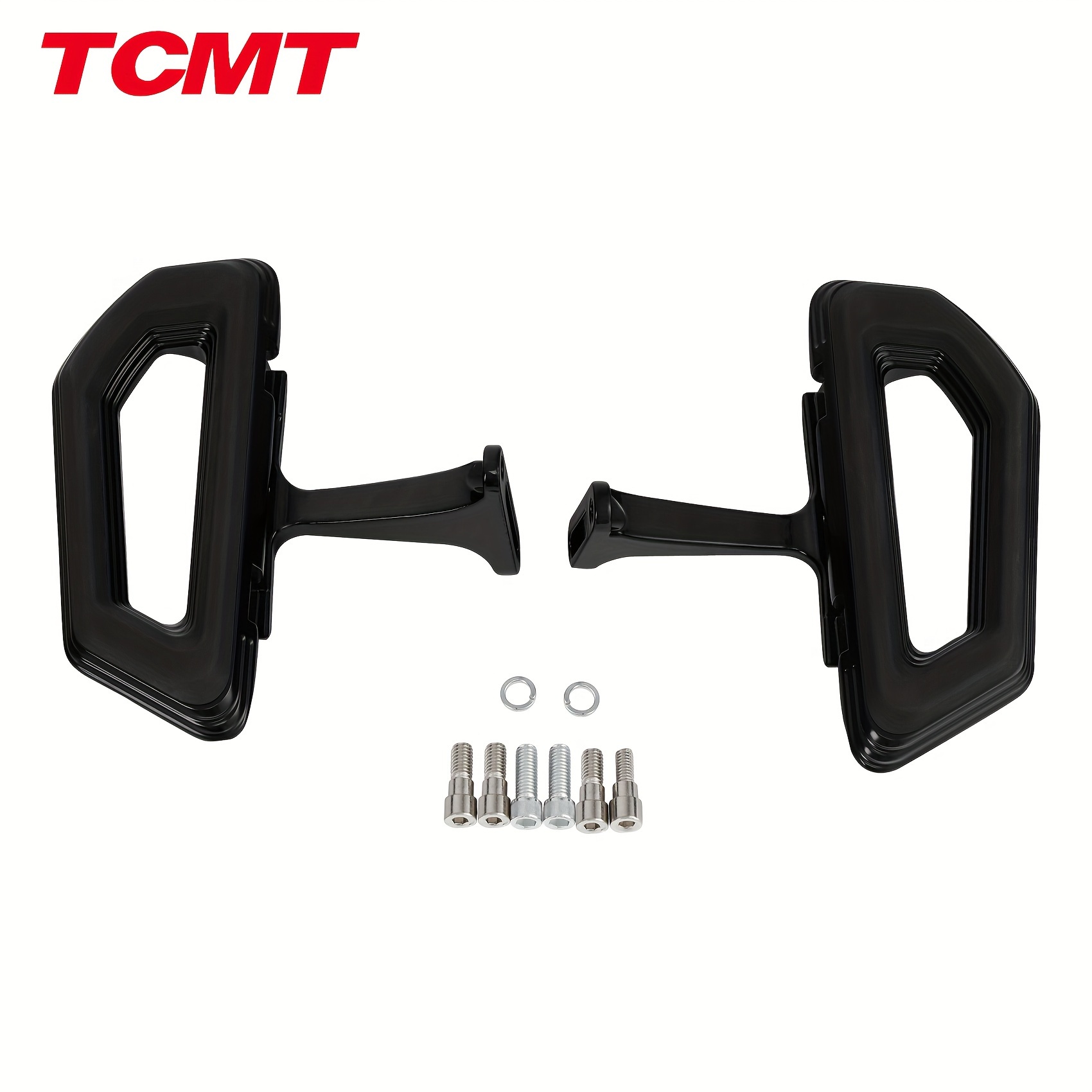 Benlari Front Rider Footboard Rubber Inserts Pads Driver Floorboard Footrest 1986-later Compatible For Harley Touring Softail Street Glide Road Glide