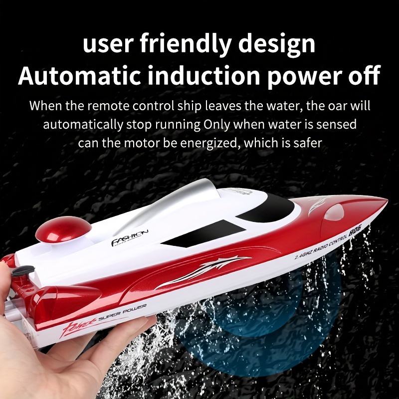 

1pc Remote Control Boat, High-speed Boat, High-power Waterproof, Large-sized Drag Net Boat Model, Adult Toy, Holiday Gift