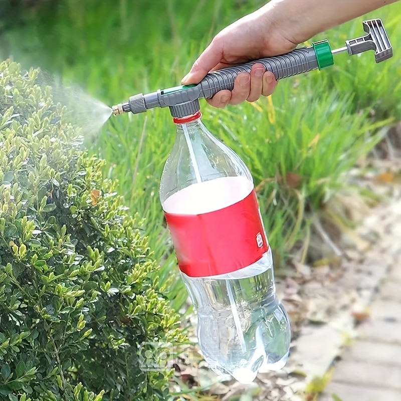 handheld high pressure air pump manual sprayer with adjustable nozzle continuous hand pump pressure sprayer for garden supplies no electricity or battery needed plastic material with multiple components included details 1