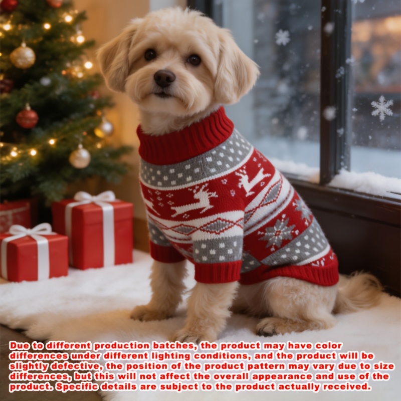 TEMU Suitable For Small To Medium Dogs And Cats Pet Sweater Clothes Bichon Corgi Knitting Sweater (size Small, Recommended Larger)