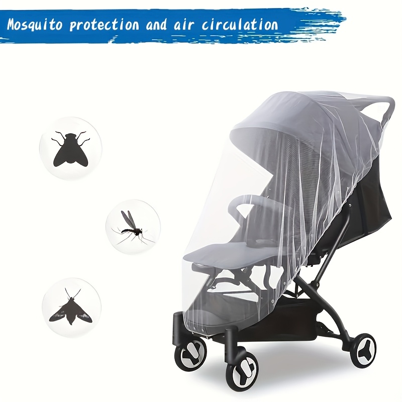 Stroller Mosquito Net, Stroller Insect Net Cover, Safety Protection, Breathable and Suitable for Stroller Net, Visible Breathable and Stretchable Mosquito Ne