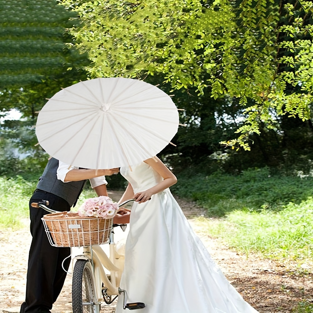 Paraguas de madera para dama de boda, sombrilla vintage de boda para  decoración de fotos y disfraz de mujer (blanco y marfil), paraguas de  encaje de
