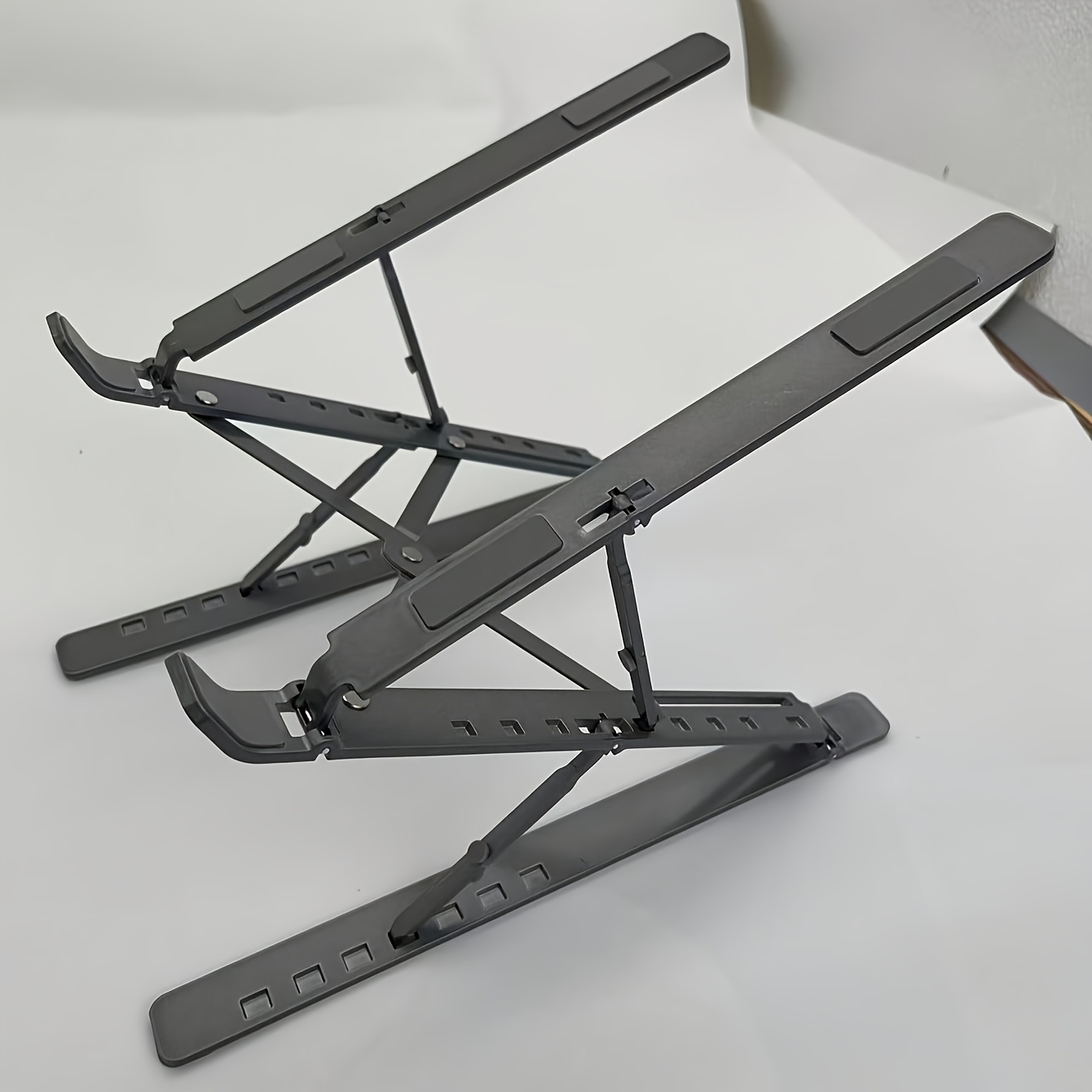 TEMU 1pc Or 2pcs Optional N8 Double-layer Adjustable Laptop And Tablet Stand, Foldable Aluminum Alloy Material, 2-level Adjustable, Convenient For