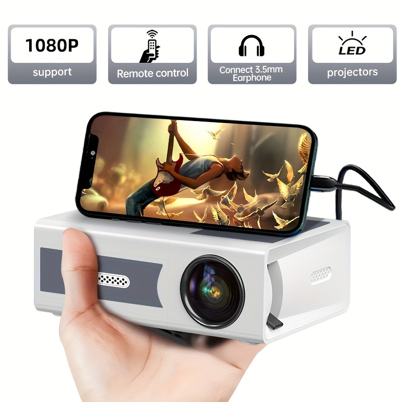 

Projector 1080p , 3000lumen, Movie, Tv, And , Suitable For // Theatre/, Compatible Sd/av/usb/ios/, Etc.