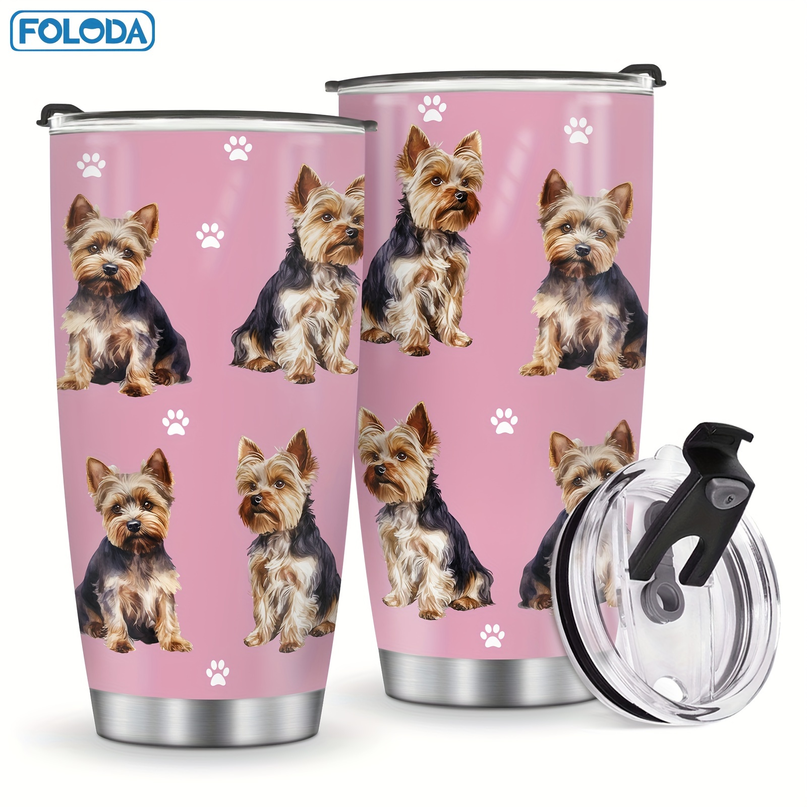 

Foloda Yorkshire Terrier Insulated - 20oz Stainless Steel Travel Mug With Lid, Leak-proof & Bpa-free, Perfect Gift For Dog Lovers, Ideal For Birthdays, Christmas, And More