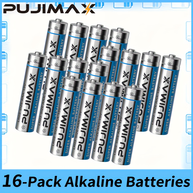 Pujimax Aaa 1.5v Alkaline - Long-, 10-year , Compatible With Remote Controls, Flashlights, Car Keys, Alarm Clocks, Doorbells, Gas Stoves, Christmas (non-rechargeable, Single-use)